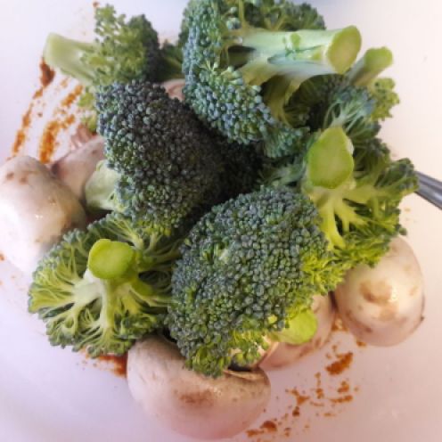Broccoli and Mushroom Skewers for Two 4