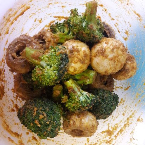 Broccoli and Mushroom Skewers for Two 5